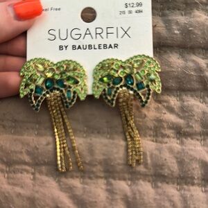 Sugarfix by Baublebar Green and Gold Earrings
